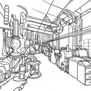 Industrial Revolution Factory Scene Coloring Page 37523-30020