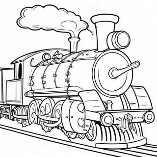 Steam Engine In Action Coloring Page 37524-30025