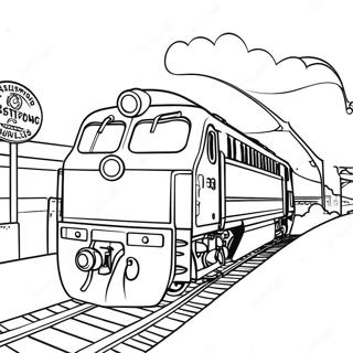 Realistic Train Coloring Page 37533-30032