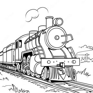 Steam Locomotive Coloring Page 37534-30039