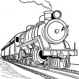 Steam Locomotive Coloring Page 37534-30040