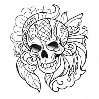 American Traditional Tattoo Coloring Page 37543-30035