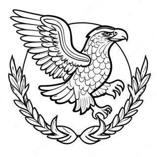 Bold American Traditional Eagle Tattoo Coloring Page 37544-30041