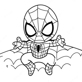 Chibi Spiderman Coloring Page 37563-30054