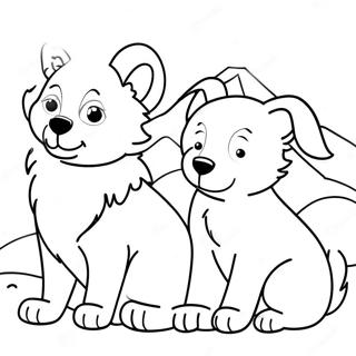 Arctic Dogs Coloring Pages