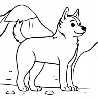 Playful Arctic Husky Coloring Page 37574-30077