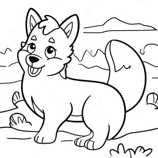 Playful Arctic Husky Coloring Page 37574-30079