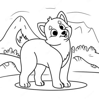 Playful Arctic Husky Coloring Page 37574-30080