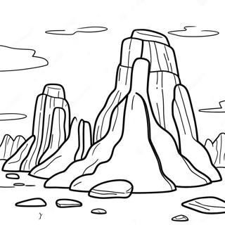 Colorful Rock Formation Coloring Page 3757-3041