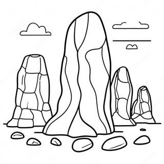 Colorful Rock Formation Coloring Page 3757-3042