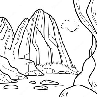 Colorful Rock Formation Coloring Page 3757-3043