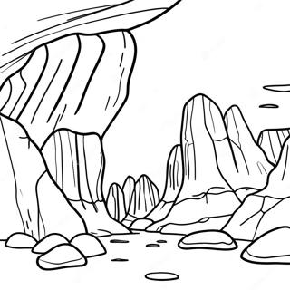 Colorful Rock Formation Coloring Page 3757-3044