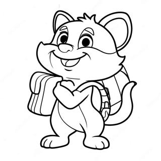 Swiper With Colorful Backpack Coloring Page 37584-30070