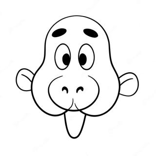 Funny Cartoon Nose Coloring Page 37594-30081