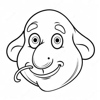 Funny Cartoon Nose Coloring Page 37594-30082