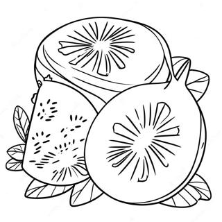 Kiwi Fruit Coloring Page 37603-30087