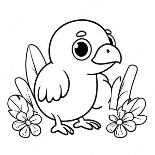 Cute Kiwi Bird Coloring Page 37604-30089