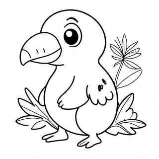 Cute Kiwi Bird Coloring Page 37604-30090