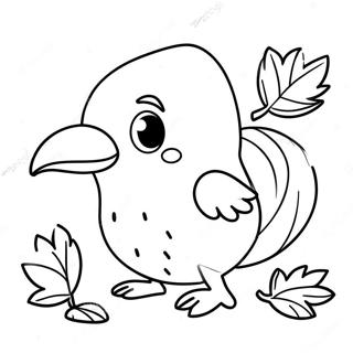 Cute Kiwi Bird Coloring Page 37604-30092