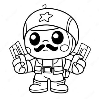 Brawl Stars Leon Coloring Page 37623-30101