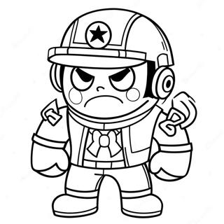 Brawl Stars Leon Coloring Page 37623-30102