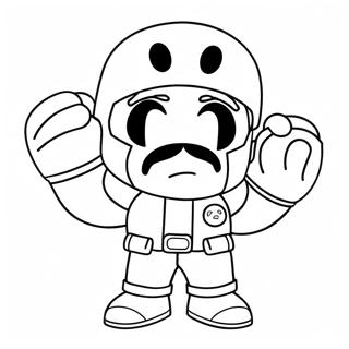 Brawl Stars Leon Coloring Page 37623-30103