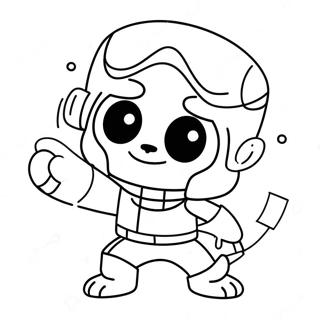 Cute Leon Brawl Stars Coloring Page 37624-30106