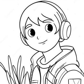 Cool Boy Anime Character Coloring Page 37673-30141