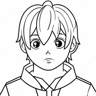 Cool Boy Anime Character Coloring Page 37673-30142