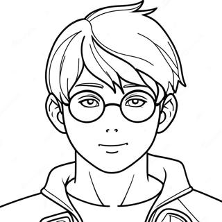 Cool Boy Anime Character Coloring Page 37673-30143