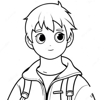 Adventurous Boy Anime Coloring Page 37674-30145