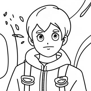 Adventurous Boy Anime Coloring Page 37674-30146