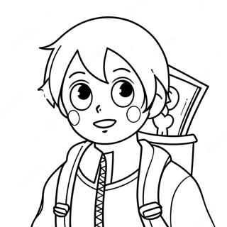 Adventurous Boy Anime Coloring Page 37674-30147