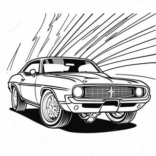 Classic Muscle Car In Motion Coloring Page 3767-3060