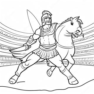 Z Achilles Battling In The Arena Coloring Page 37714-30179