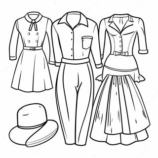 Colorful Clothes Coloring Page 37723-30181