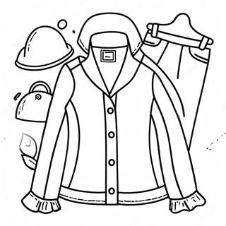 Colorful Clothes Coloring Page 37723-30183