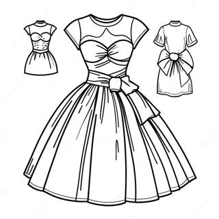 Fashionable Dress Coloring Page 37724-30186