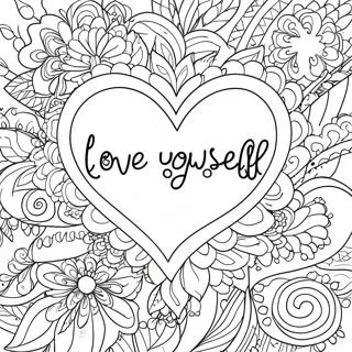 Inspirational Love Yourself Coloring Page 37734-30194