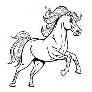 Majestic Arabian Horse Galloping Coloring Page 37754-30209