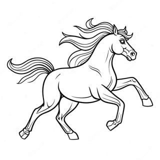 Majestic Arabian Horse Galloping Coloring Page 37754-30210