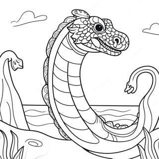 Majestic Sea Serpent Coloring Page 37774-30223