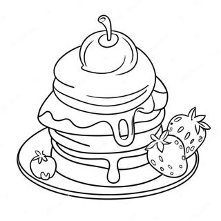 Delicious Strawberry Shortcake With Cherry Jam Coloring Page 37784-30236