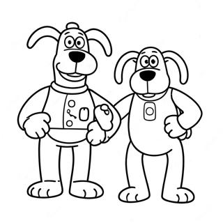 Wallace And Gromit Coloring Pages