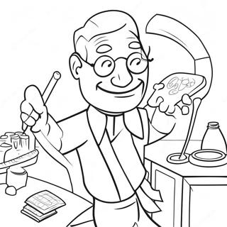 Wallace In His Invention Coloring Page 37814-30254