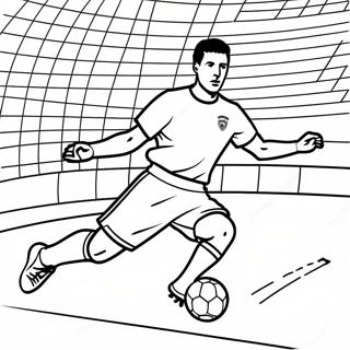 Lewandowski Scoring A Goal Coloring Page 37844-30279