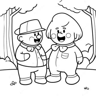 Burt And Ernie Playing In The Park Coloring Page 37884-30313