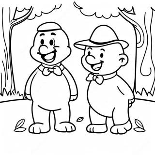 Burt And Ernie Playing In The Park Coloring Page 37884-30314