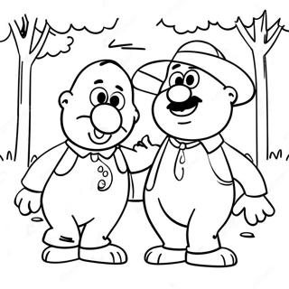 Burt And Ernie Playing In The Park Coloring Page 37884-30315