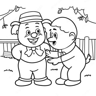 Burt And Ernie Playing In The Park Coloring Page 37884-30316